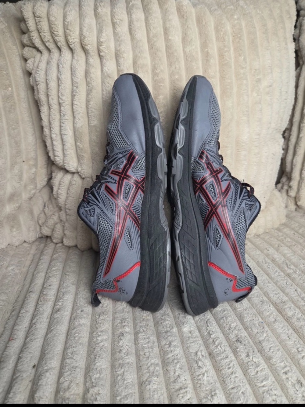 ASICS Gel-Venture 8 Men's Grey Red Trail Runners Size 10 - Picture 4 of 8